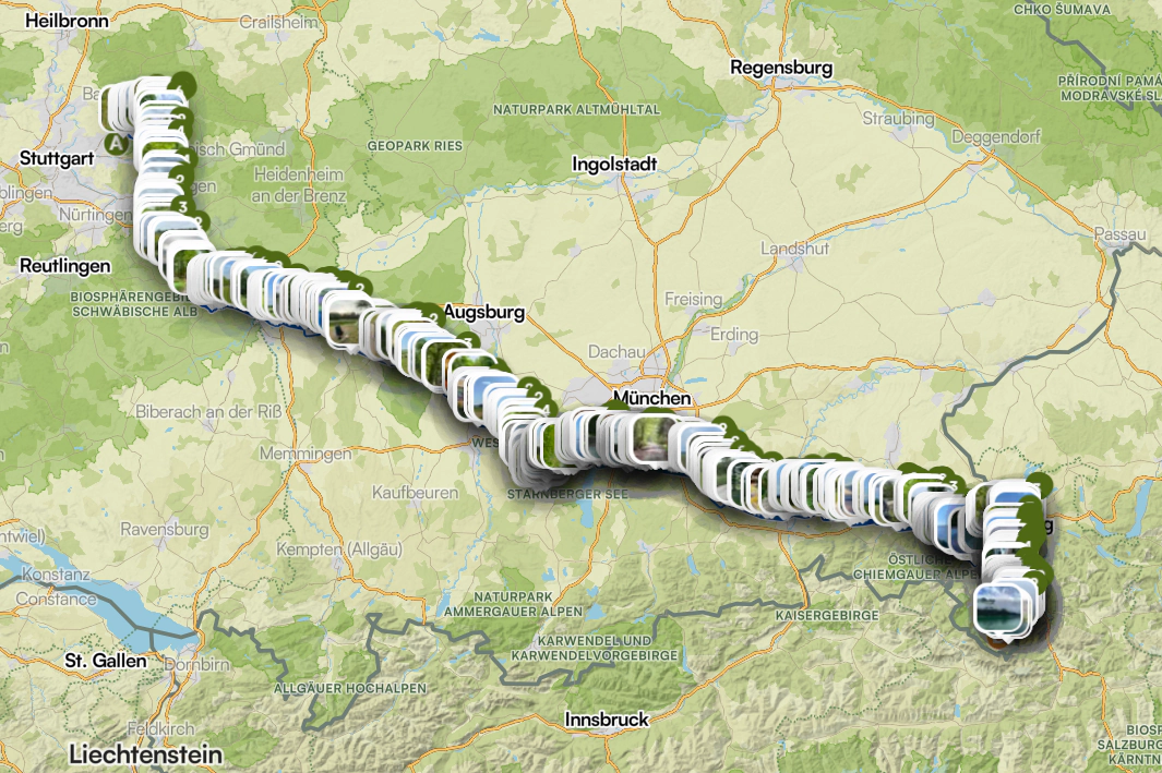 Wanderung von Winnenden nach Salzburg