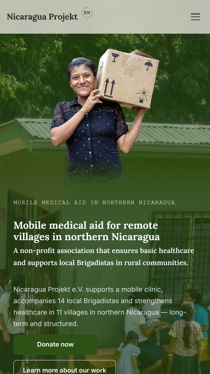 Screenshot von nicaragua-projekt.org