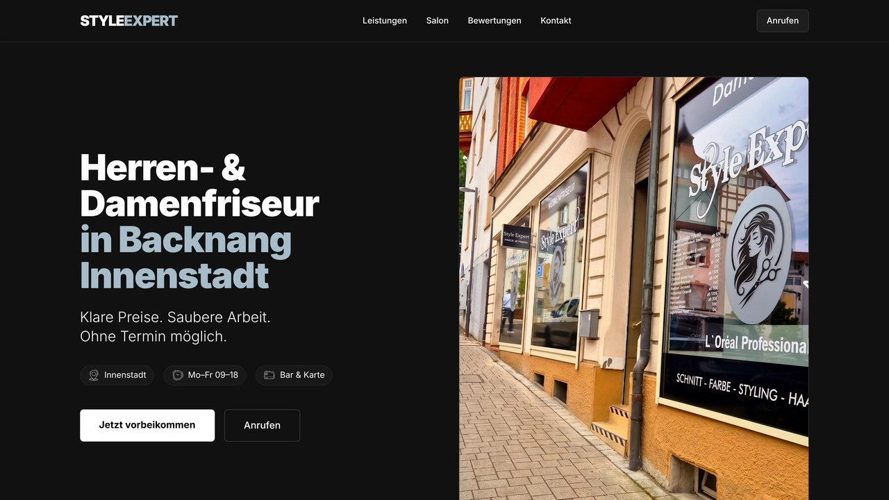 Screenshot von style-expert.online